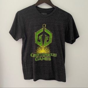 Hot Topic Gregarious Games Graphic Dark Gray Tee